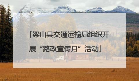 梁山县交通运输局组织开展“路政宣传月”活动