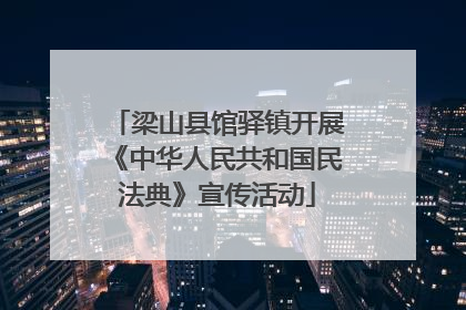 梁山县馆驿镇开展《中华人民共和国民法典》宣传活动