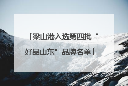 梁山港入选第四批“好品山东”品牌名单