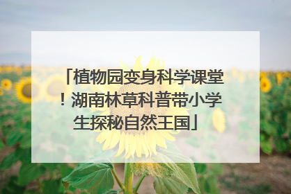 植物园变身科学课堂！湖南林草科普带小学生探秘自然王国