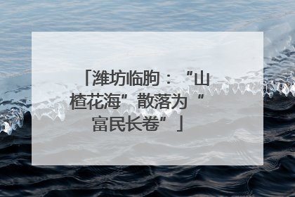潍坊临朐：“山楂花海”散落为“富民长卷”
