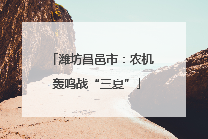 潍坊昌邑市：农机轰鸣战“三夏”