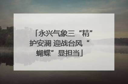 永兴气象三“精”护安澜 迎战台风“蝴蝶”显担当