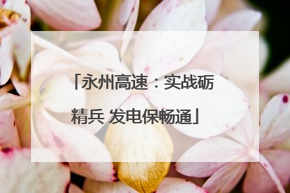 永州高速：实战砺精兵 发电保畅通