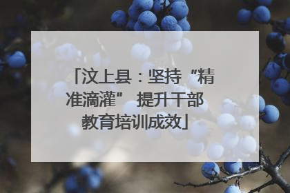 汶上县：坚持“精准滴灌” 提升干部教育培训成效