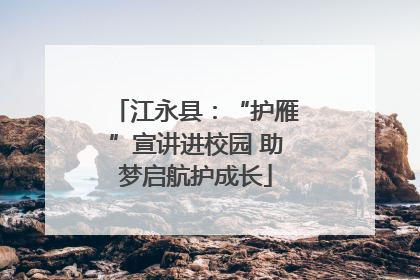 江永县：“护雁”宣讲进校园 助梦启航护成长