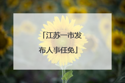 江苏一市发布人事任免