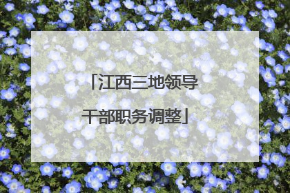 江西三地领导干部职务调整