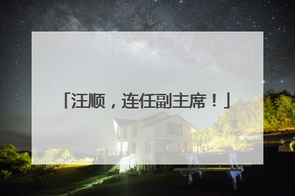 汪顺，连任副主席！