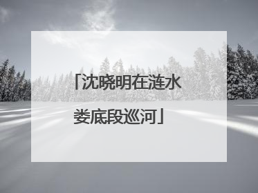 沈晓明在涟水娄底段巡河