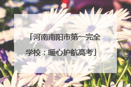 河南南阳市第一完全学校：暖心护航高考