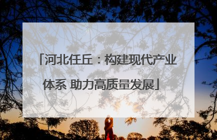 河北任丘：构建现代产业体系 助力高质量发展