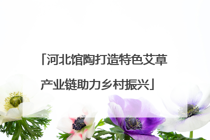 河北馆陶打造特色艾草产业链助力乡村振兴