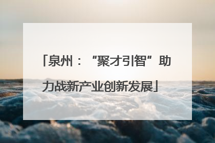 泉州：“聚才引智”助力战新产业创新发展