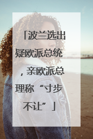 波兰选出疑欧派总统，亲欧派总理称“寸步不让”