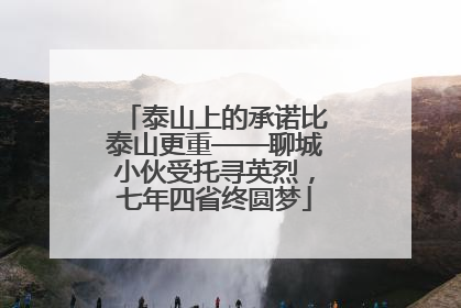 泰山上的承诺比泰山更重——聊城小伙受托寻英烈，七年四省终圆梦