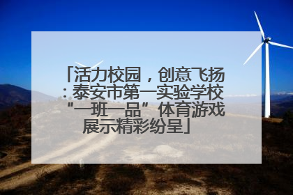 活力校园，创意飞扬：泰安市第一实验学校“一班一品”体育游戏展示精彩纷呈