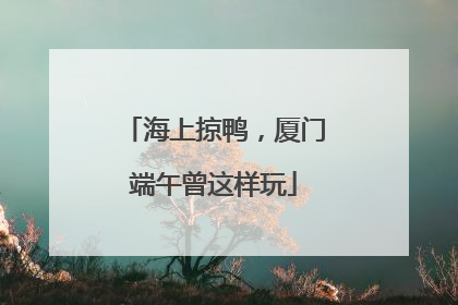 海上掠鸭，厦门端午曾这样玩
