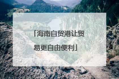 海南自贸港让贸易更自由便利