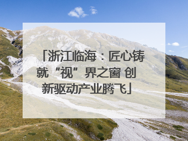 浙江临海：匠心铸就“视”界之窗 创新驱动产业腾飞