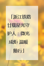 浙江铁路廿载星光守护人：微光成炬 温暖随行