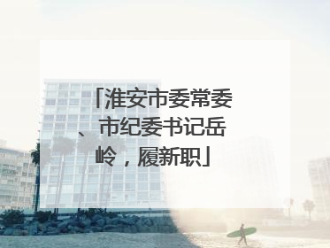 淮安市委常委、市纪委书记岳岭，履新职