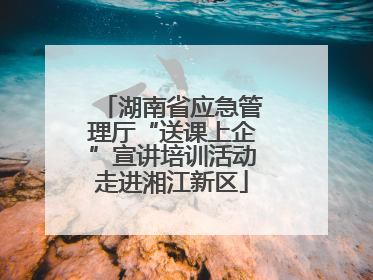湖南省应急管理厅“送课上企”宣讲培训活动走进湘江新区