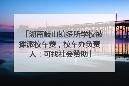 湖南岐山镇多所学校被摊派校车费，校车办负责人：可找社会赞助
