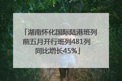 湖南怀化国际陆港班列前五月开行班列481列 同比增长45%