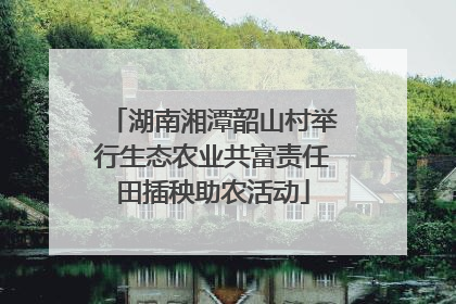 湖南湘潭韶山村举行生态农业共富责任田插秧助农活动