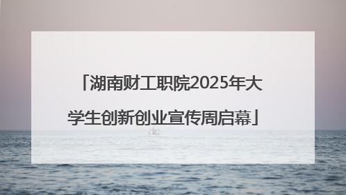 湖南财工职院2025年大学生创新创业宣传周启幕