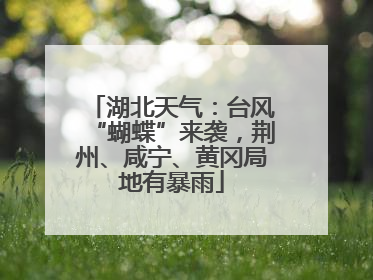 湖北天气：台风“蝴蝶”来袭，荆州、咸宁、黄冈局地有暴雨