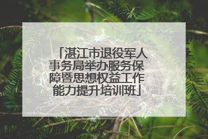湛江市退役军人事务局举办服务保障暨思想权益工作能力提升培训班