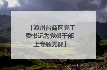 漳州台商区党工委书记为党员干部上专题党课