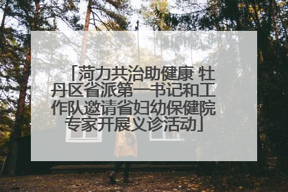 菏力共治助健康 牡丹区省派第一书记和工作队邀请省妇幼保健院专家开展义诊活动