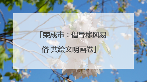 荣成市：倡导移风易俗 共绘文明画卷