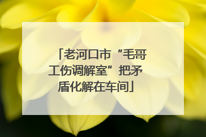 老河口市“毛哥工伤调解室”把矛盾化解在车间
