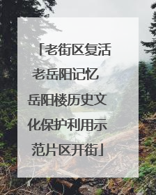 老街区复活老岳阳记忆 岳阳楼历史文化保护利用示范片区开街