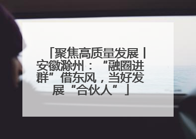 聚焦高质量发展丨安徽滁州：“融圈进群”借东风，当好发展“合伙人”
