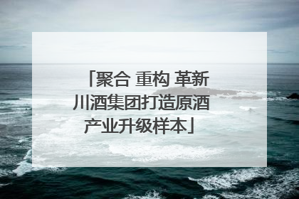 聚合 重构 革新 川酒集团打造原酒产业升级样本