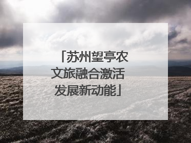 苏州望亭农文旅融合激活发展新动能