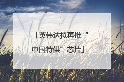 英伟达拟再推“中国特供”芯片