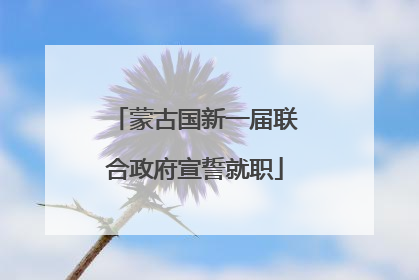 蒙古国新一届联合政府宣誓就职