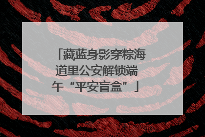 藏蓝身影穿粽海 道里公安解锁端午“平安盲盒”