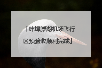 蚌埠滕湖机场飞行区预验收顺利完成