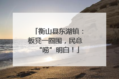 衡山县东湖镇：板凳一圈围，民意“唠”明白！