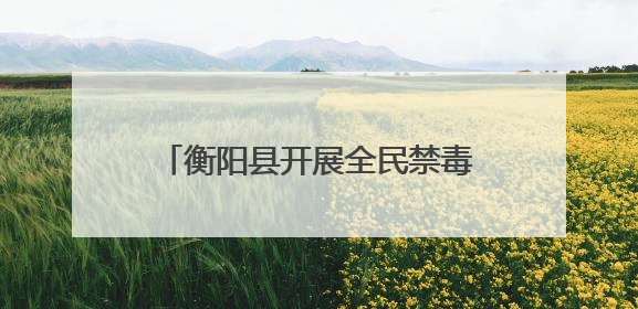 衡阳县开展全民禁毒宣传月主题宣传活动
