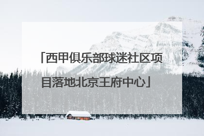 西甲俱乐部球迷社区项目落地北京王府中心