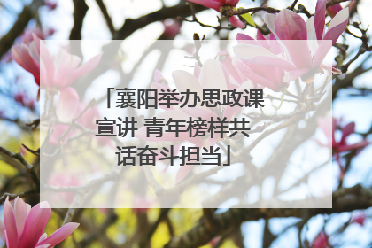 襄阳举办思政课宣讲 青年榜样共话奋斗担当