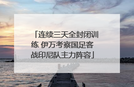 连续三天全封闭训练 伊万考察国足客战印尼队主力阵容